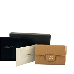 CHANEL Caviar Quilted Flap Card Holder Wallet